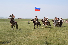 On August 3, 2019, an opening ceremony of the international stage of the "Horse marathon" competition within the framework of the 2019 International Army Games, also called "Aravt", took place at the Tavan Tolgoi training ground